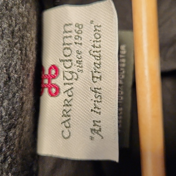 Carraig Donn Aran Irish wool  full zip sweater vest XXL gray - Picture 6 of 12